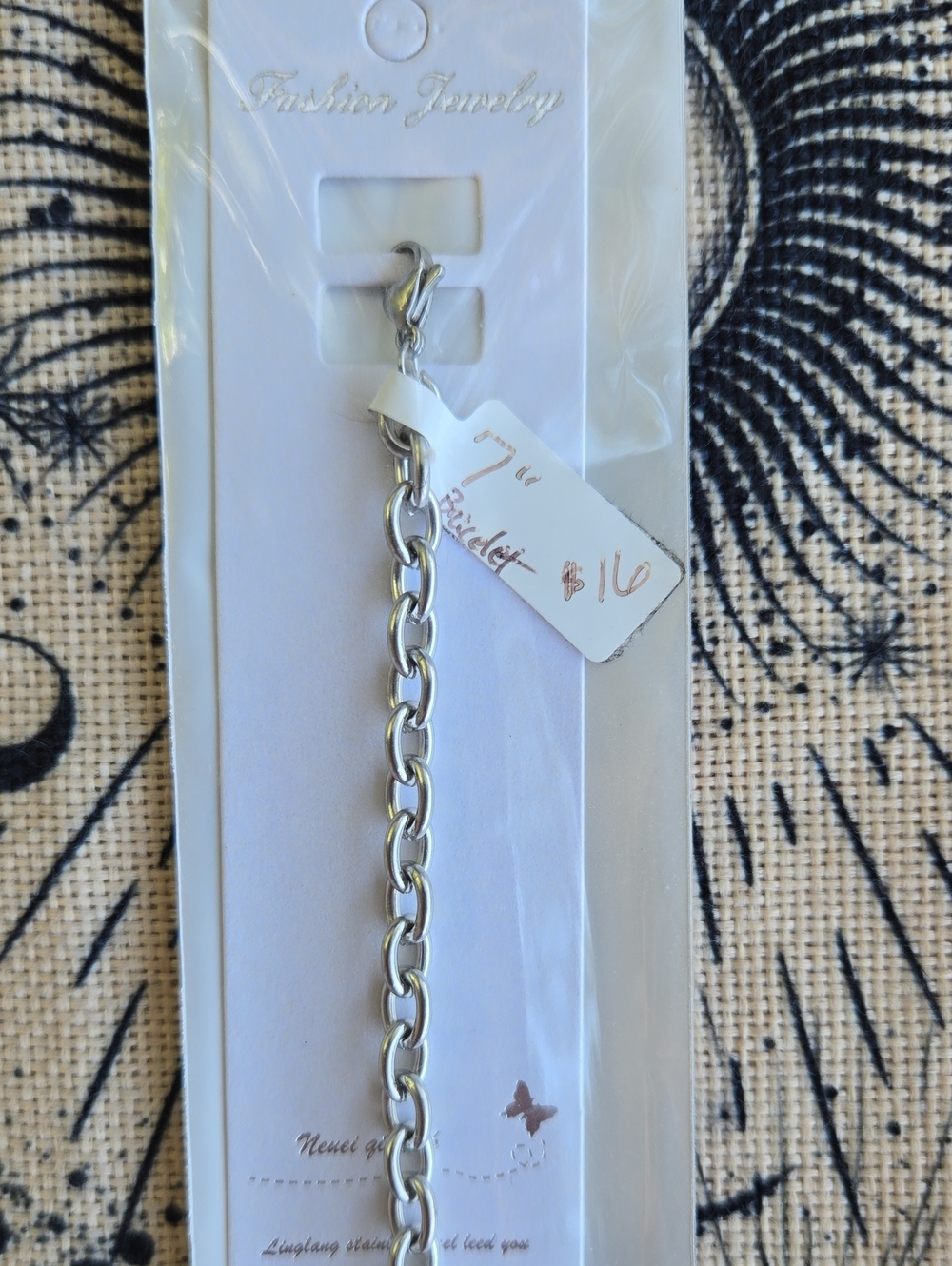 Stainless Steel Cable Chain 7-in Bracelet
